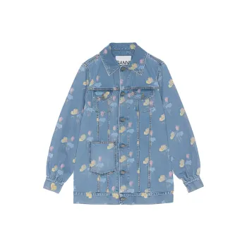 GANNI Jackets Women's Bleached Blue