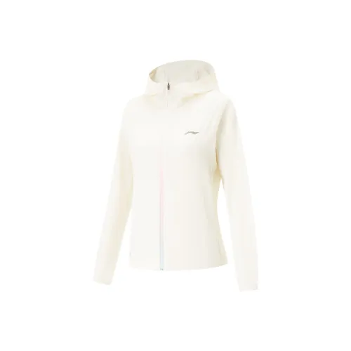 LiNing Running Collection Jackets & Coats Women's Champagne White