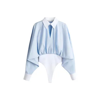 H&M Studio Series Bodysuits Women's Light Blue/Colorblock