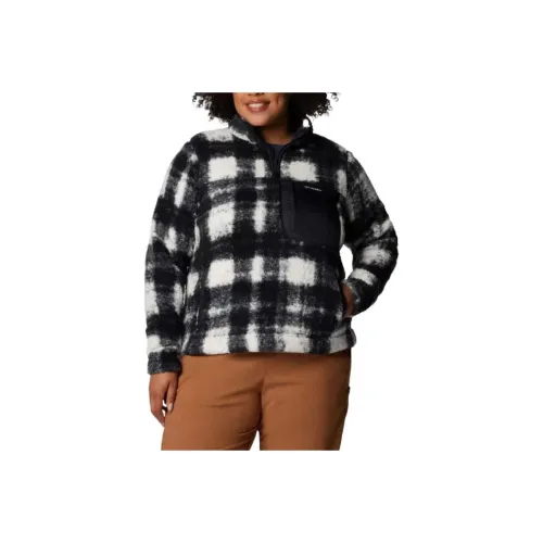 Columbia West Bend Quarter Zip II Cashmere Sweater Women's Black White