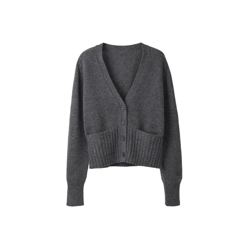 Fstudio Korean V Neck Knitted Fabric Cardigan Petite Layering Inner Layer Unisex-0