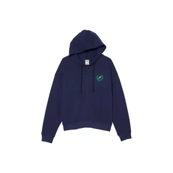 Victoria's Secret PINK IVY FLEECE FULL-ZIP HOODIE/MN Jackets Coats Women's Midnight Marine