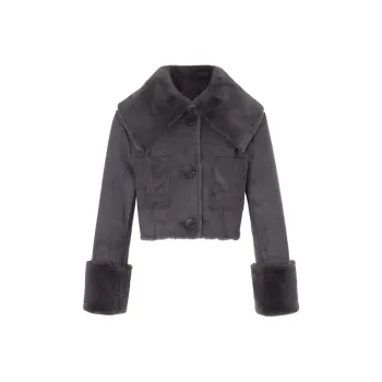 NOT YOUR ROSE FW24 Reversible Sailor Mustang Jackets Coats Women's CHARCOAL/Charcoal Gray