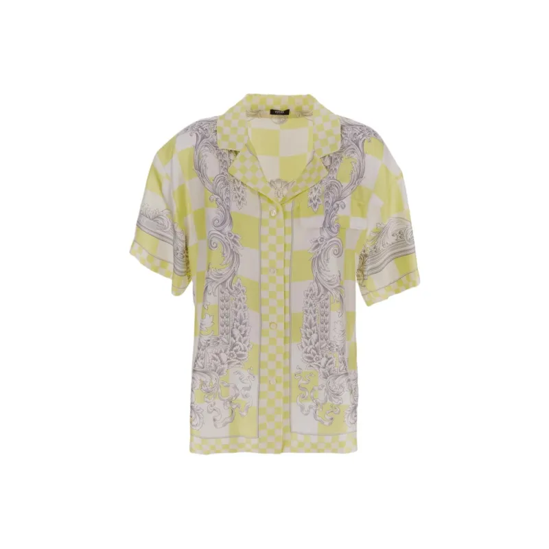 VERSACE Informal Shirt 'Pale Yellow/White/Silver'-0