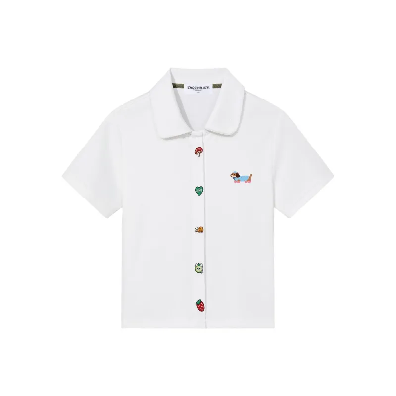  CHOCOOLATE Polo Shirt Women's White-0