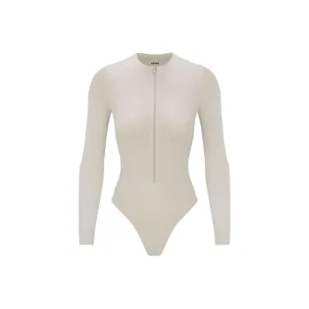 SKIMS FW24 SOFT SMOOTHING SEAMLESS LONG SLEEVE BODYSUIT Bodysuits Women's STONE/Stone Color