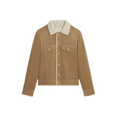 CELINE Jackets Coats Women's Light Brown