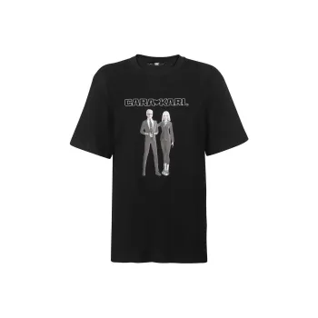 KARL LAGERFELD / Karl Lagerfeld Jeans X Cara Delevingne Printed T shirt