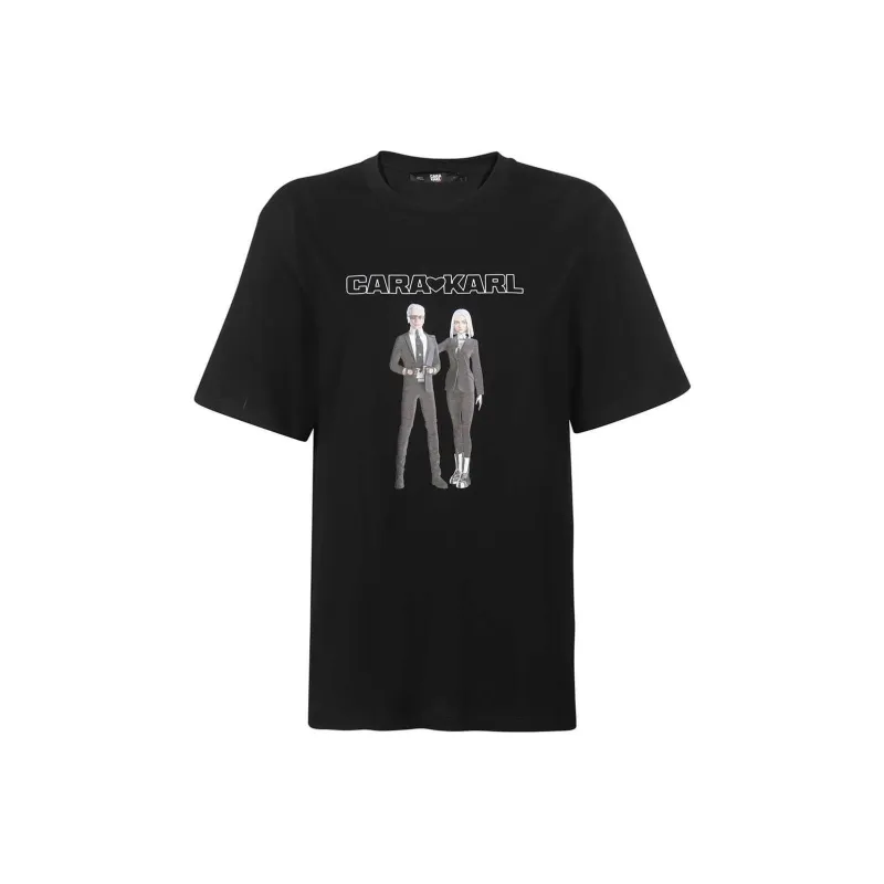 KARL LAGERFELD / Karl Lagerfeld Jeans X Cara Delevingne Printed T shirt-0