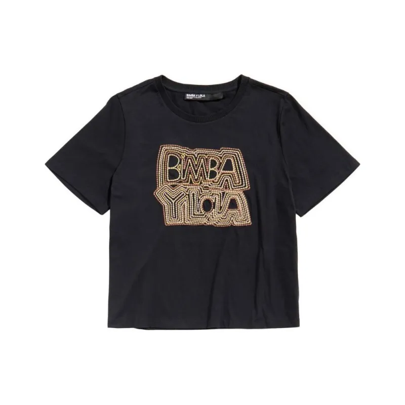 Bimba Y Lola Logo embroidered T shirt-0