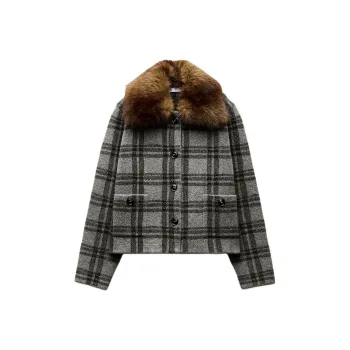 ZARA Jackets Coats Women's Gray Green