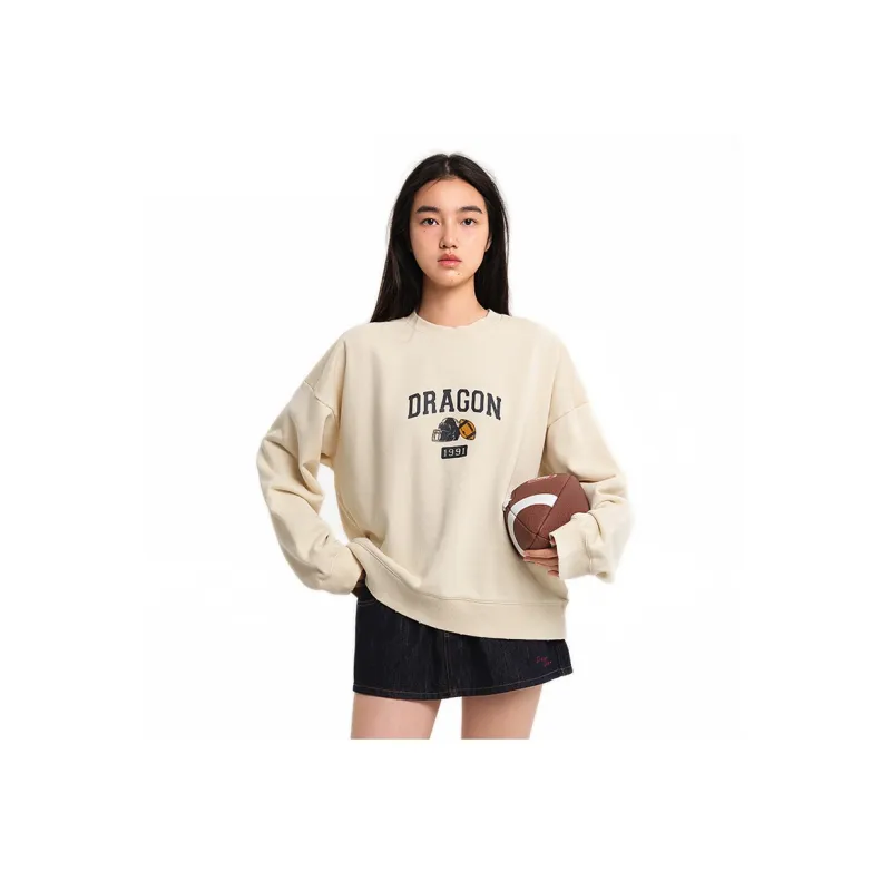 DRAGON FACE Sweatshirt Women's Sand-0