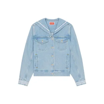 KENZO Sailor Logo embroidered Denim Jacket