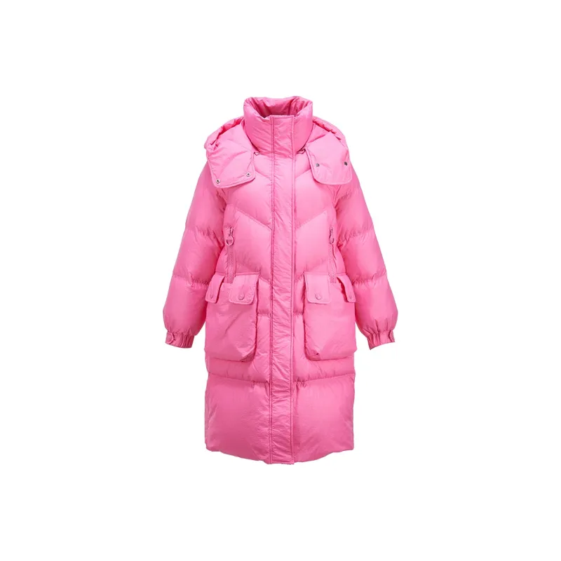 XIANGYING Down Jackets Women's Plum Red-0