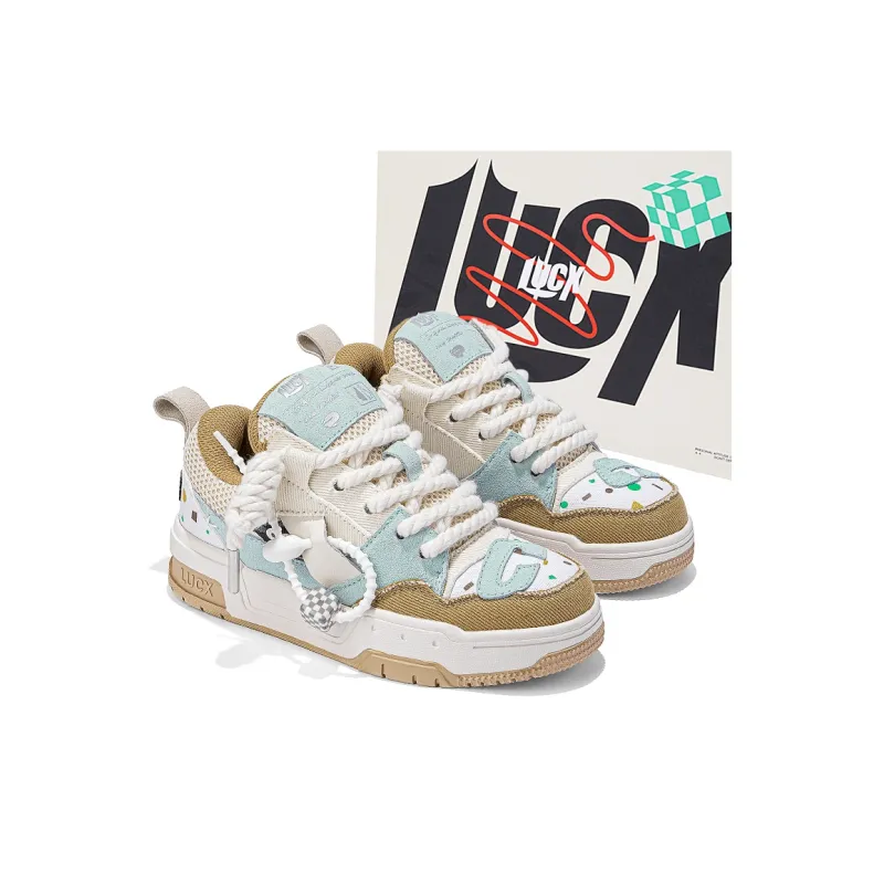 LUCX Cushioned Slip Resistant Abrasion Resistant Low Top Chunky Sneakers Unisex-53
