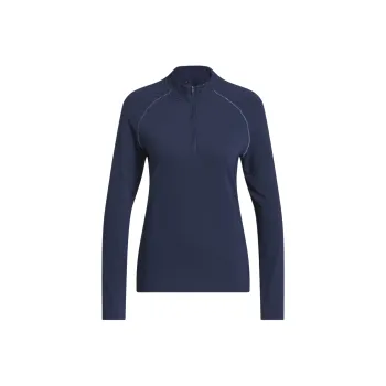 Adidas Free Shipping With AdiClub Ultimate365 Solid Quarter Zip Mock Polo Shirt