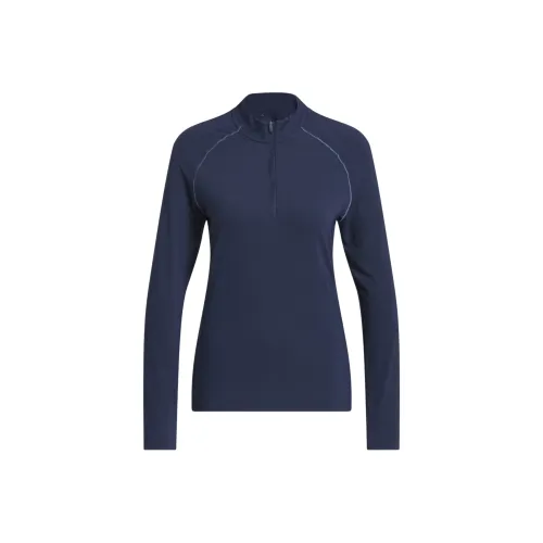 Adidas Free Shipping With AdiClub Ultimate365 Solid Quarter Zip Mock Polo Shirt