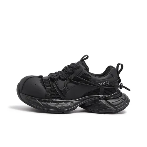 CAMEL Round Tip Commute Versatile Platform Height Increasing Trendy Casual Chunky Sneakers