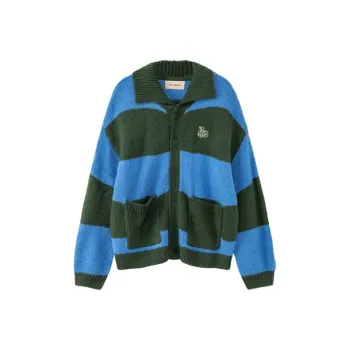 NO ONE ELSE Knitwear Unisex Green Stripes Pattern
