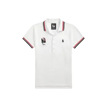 Polo Ralph Lauren LA28 Paralympic Mesh Polo Shirt Women's White