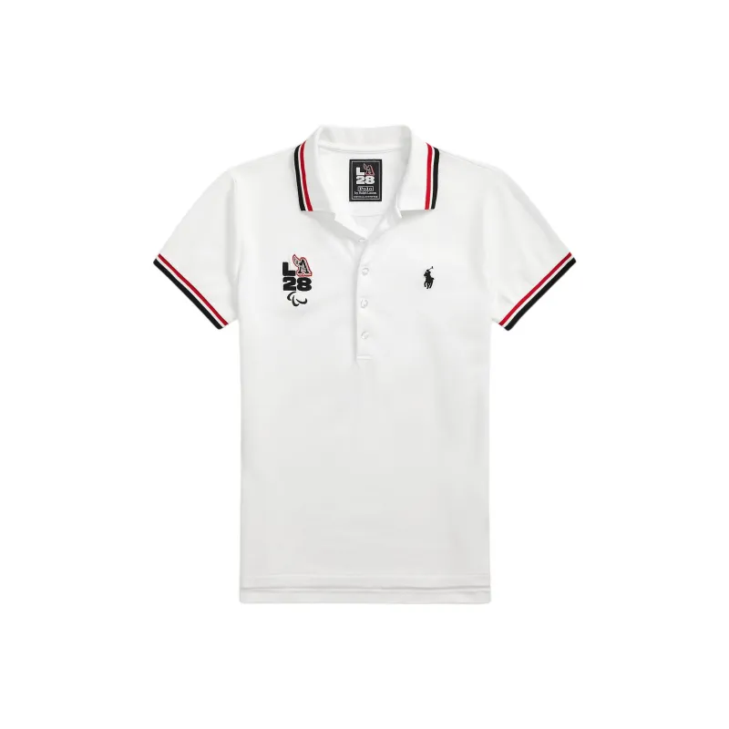 Polo Ralph Lauren LA28 Paralympic Mesh Polo Shirt Women's White-0