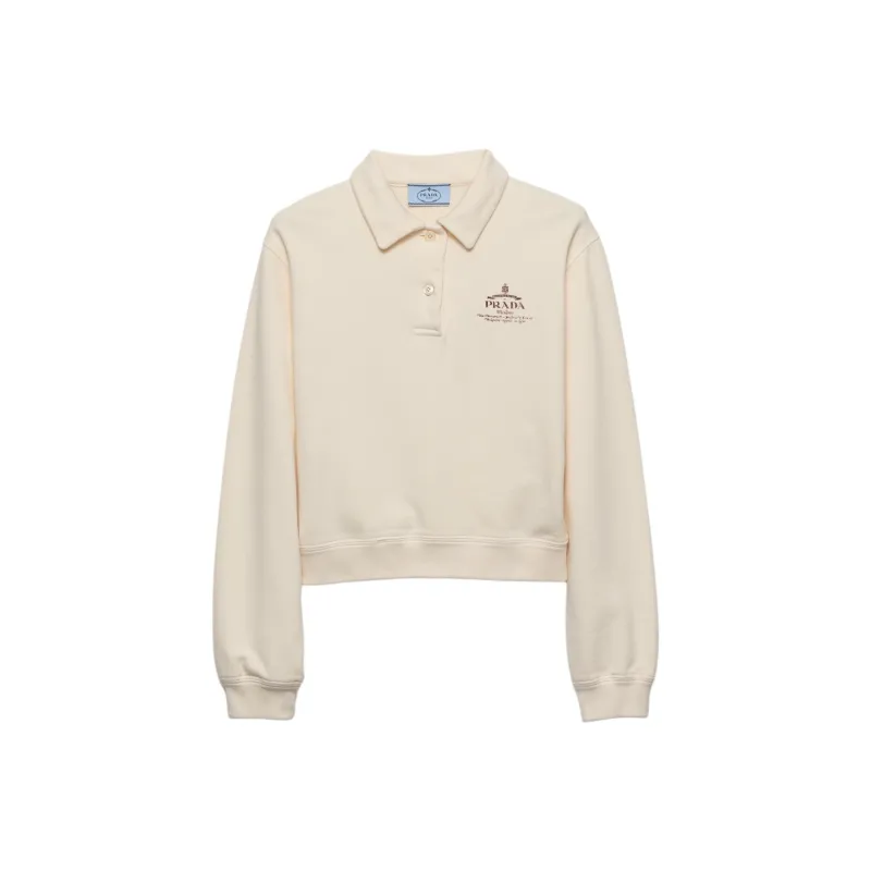 PRADA FW24 Polo Shirt Women's Beige-0