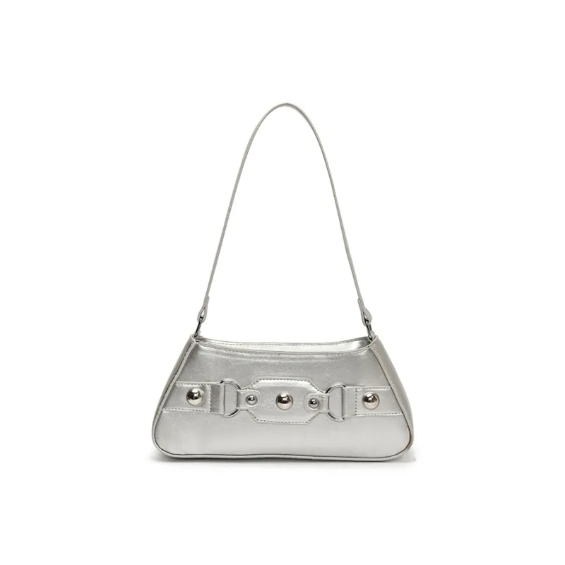 RIVMIND PU Shoulder Bag Women's White/Pink/Blue/Silver/Black/Gray-13