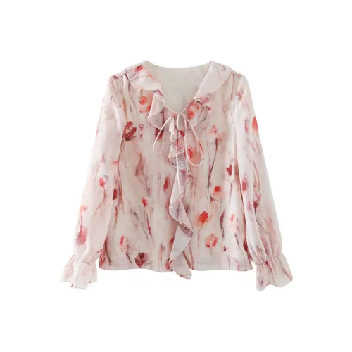 YALIDA Shirts Women's Pink M0