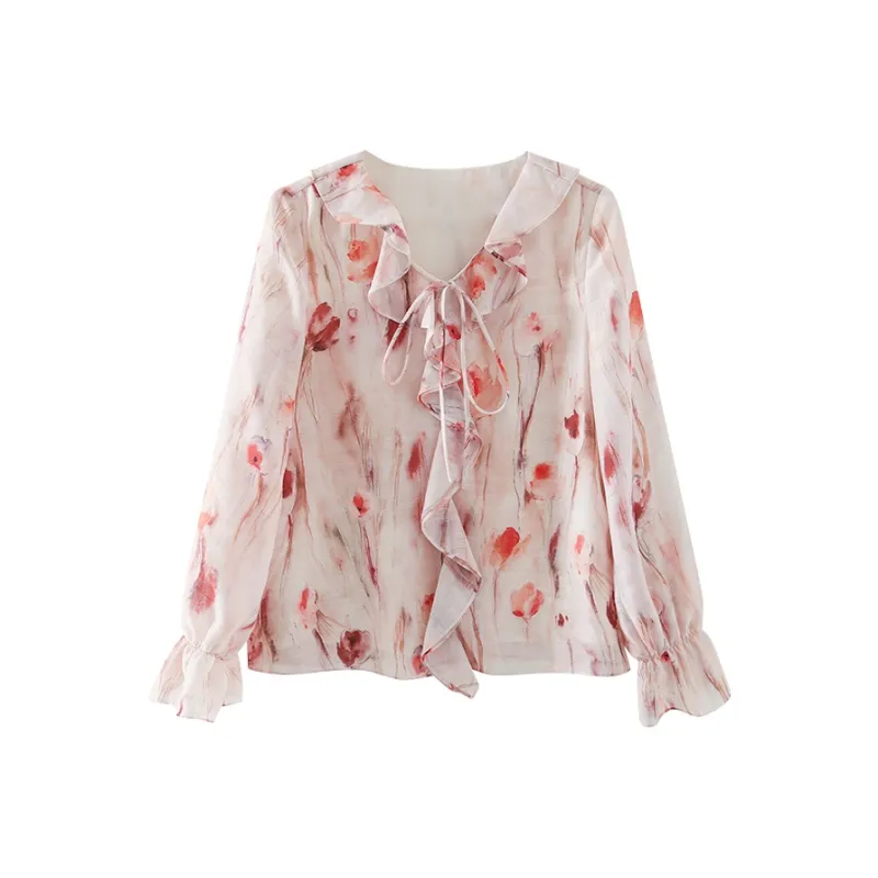 YALIDA Shirts Women's Pink M0-0