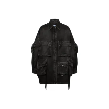 The Attico Fern Washed Short Coat