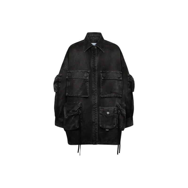 The Attico Fern Washed Short Coat-0