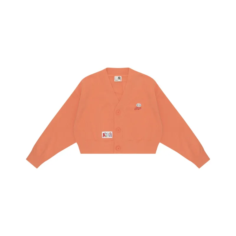 Aape Logo appliqué V neck Cardigan-2