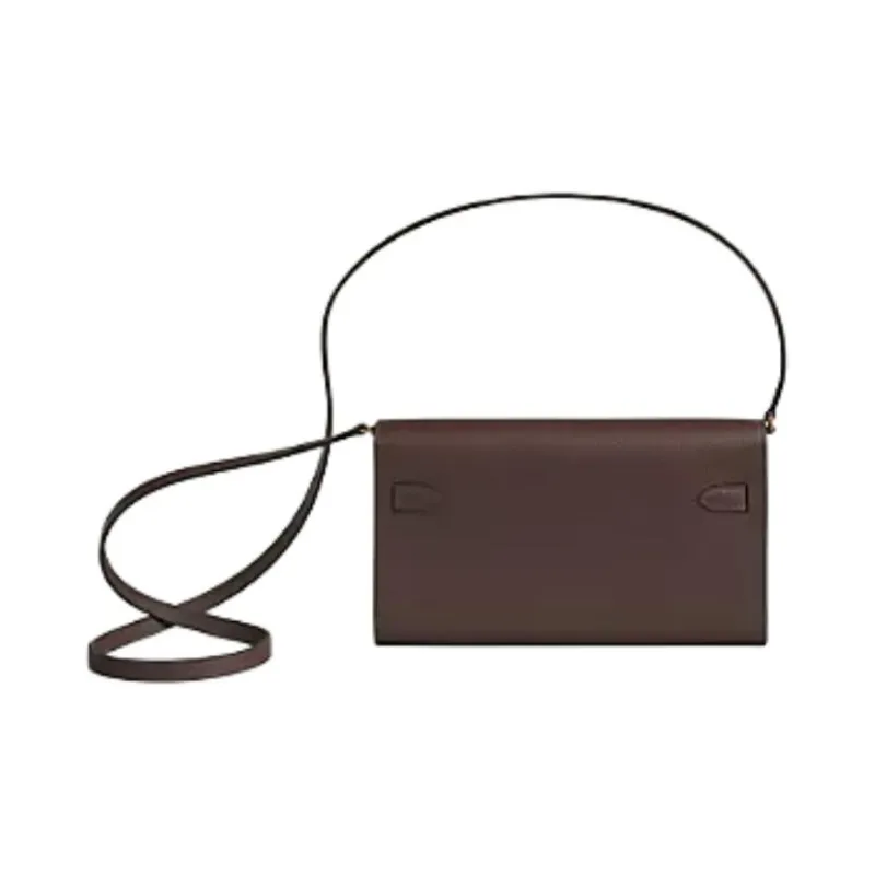 HERMES Kelly To Go Evercolor Calfskin Shoulder Bag Women's 44 Moka Mocha-1