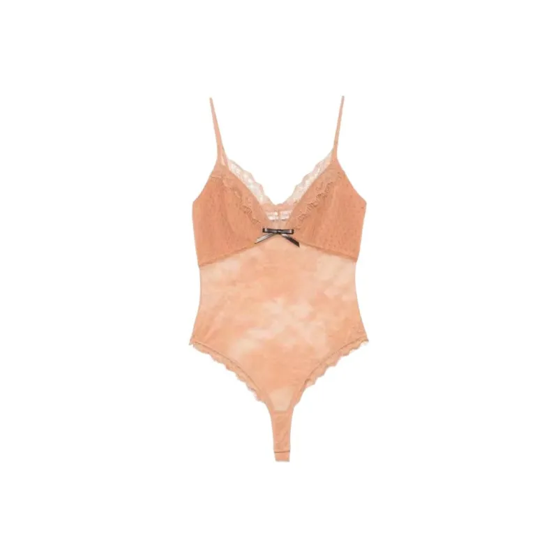 Self portrait Dot pattern Mesh Bodysuit-0