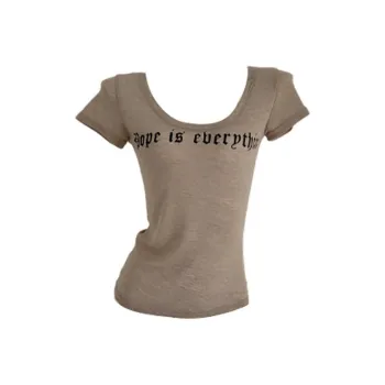 SISC Set in Sleeve T Shirt Women's Light Coffee