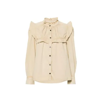 ISABEL MARANT ETOILE Idety Ruffled Denim Shirt