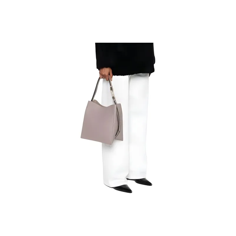 Furla Calfskin Bucket Bag, Shoulder Bag Small Size Women's Plaster-4