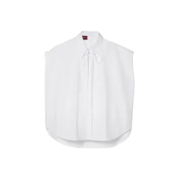 GUCCI Logo Embroidered Sleeveless Poplin Shirt
