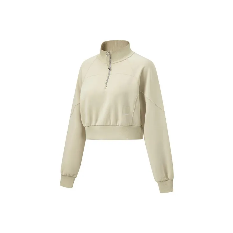 LiNing Fitness Series Sweatshirt Women's Foam Khaki-0
