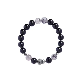 Red All Year Round Obsidian Bracelets Men's
