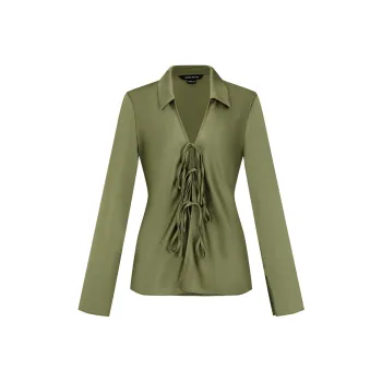 URBAN REVIVO Shirt Women's Khaki Green