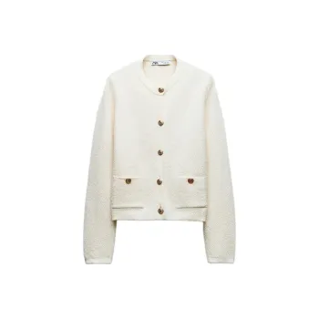 ZARA Jackets Coats Women's White