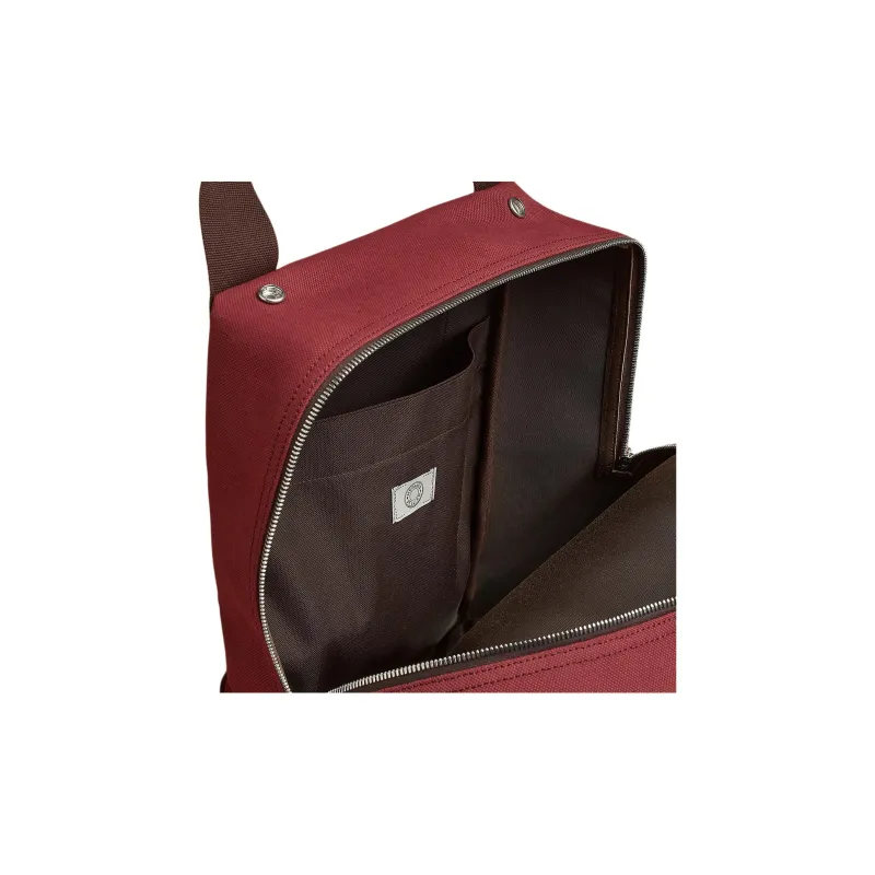 HERMES Groom Polyamide With Cotton Backpack Unisex Hermès Red With Chocolate-3