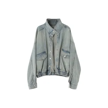 SOON FLOWER Jackets Coats Women's Washed Blue