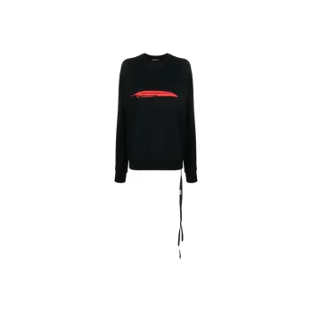 Ann Demeulemeester Feather Printed Crewneck Sweatshirt