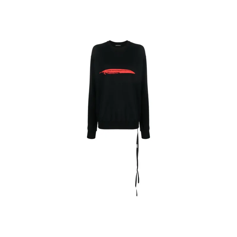 Ann Demeulemeester Feather Printed Crewneck Sweatshirt-0