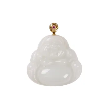 Execute The Blessing Hetian Jade Pendants White Jade Unisex