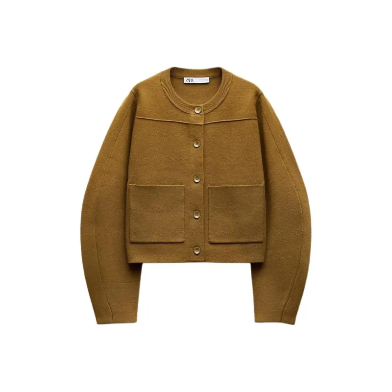 ZARA Knitwear Women's Dark Olive Green-0