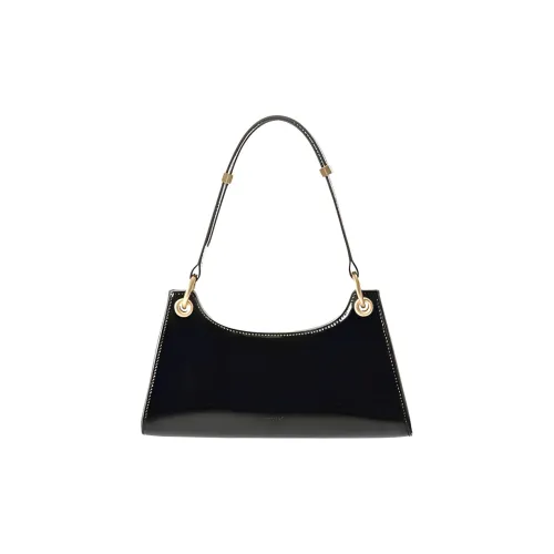 APEDE MOD Cow Leather Shoulder Bag Women's Black