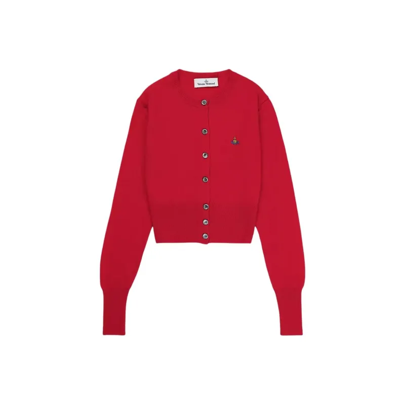 Vivienne Westwood Orb Embroidered Cropped Cardigan-0
